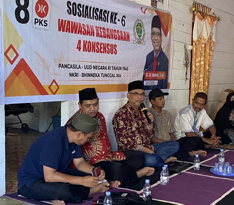 Tingkatkan Pemahaman 4 konsensus berbangsa dan bernegara, Ali Hamdi Gelar Sowasbang di Desa Bukit Pariaman