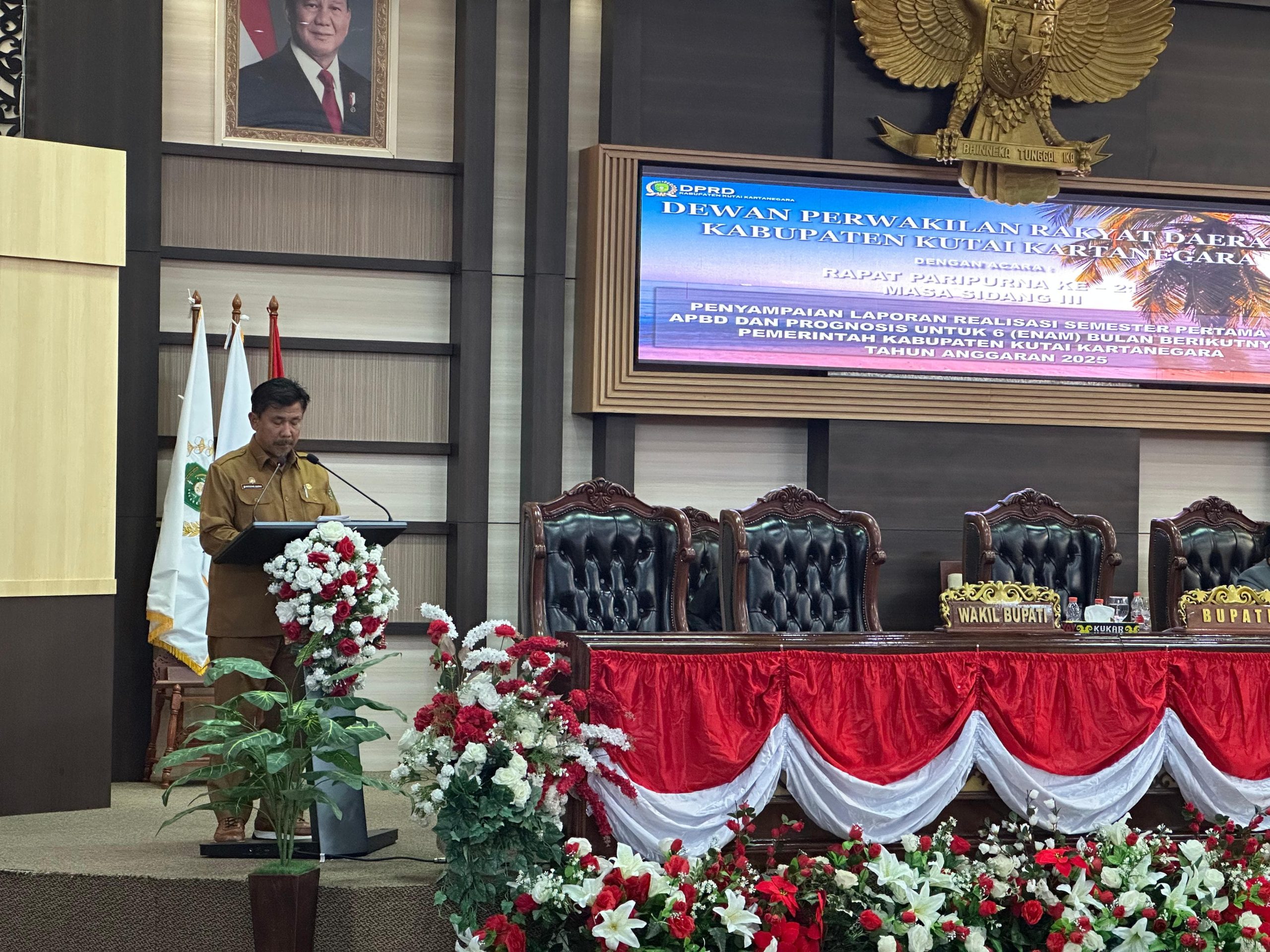 Rapat Paripurna DPRD Kukar Soroti Realisasi dan Prognosis APBD 2025