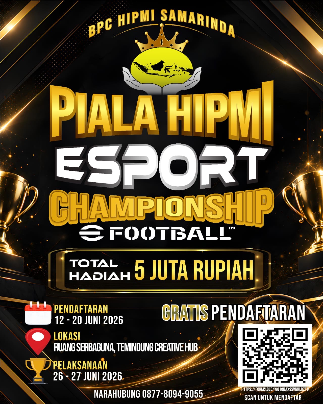 Dukung Ekosistem esports, HIPMI Samarinda Gelar Turnamen eFootball